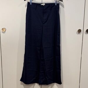 Mango Cotton Poplin Blue Dress Pants
